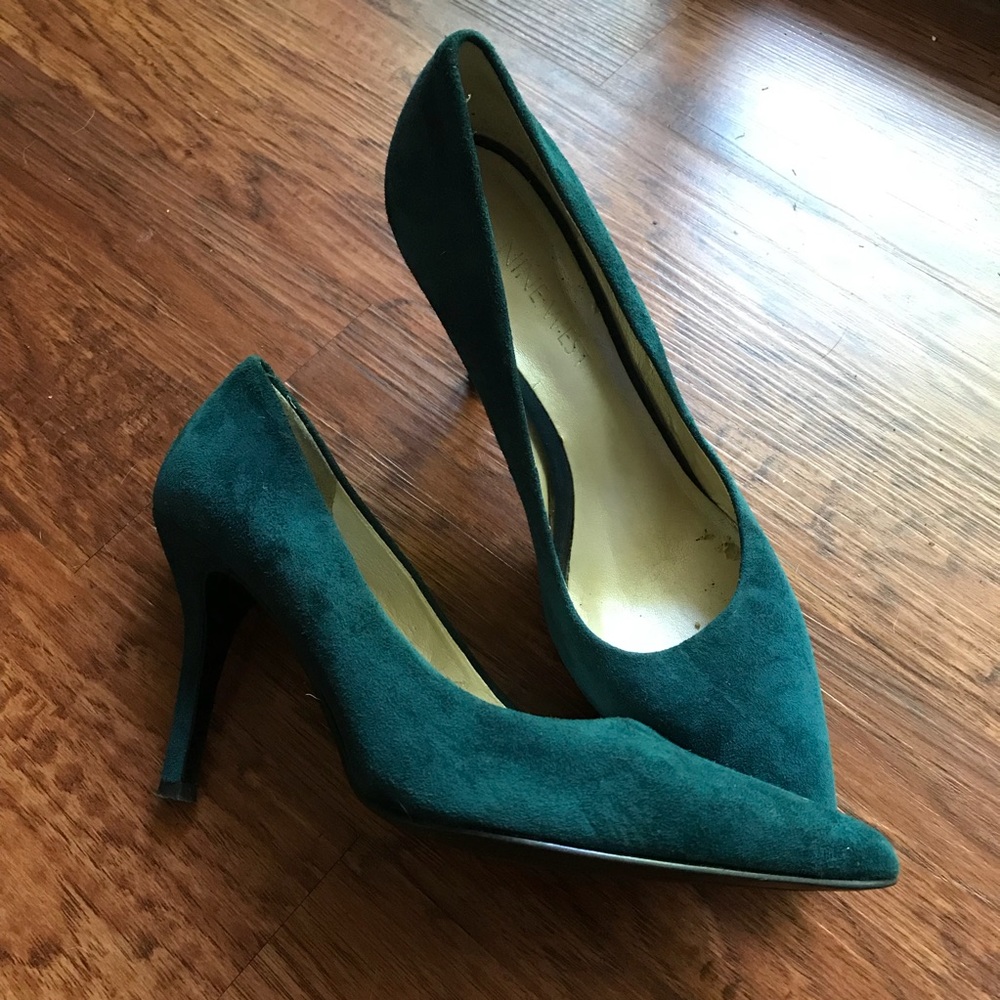 Nine West Teal Heels